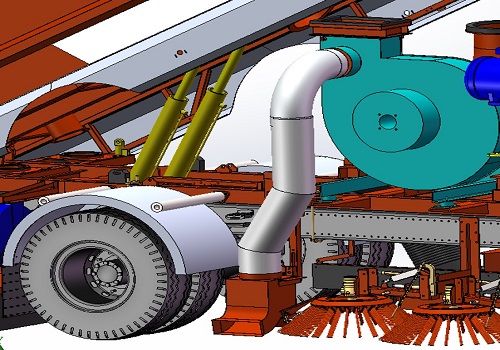 清扫器压缩喷射口